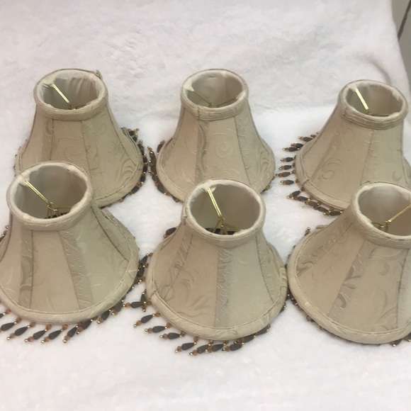 Linen, Beaded Chandelier Shades - Picture 6 of 8